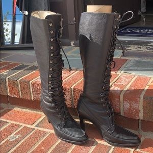 Tall lace up boots/heels